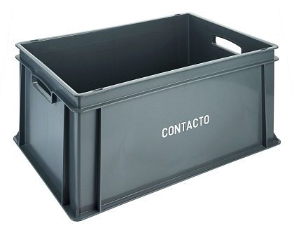 Contacto stapelbare transportbox, hoog 60 x 40 x 31 cm, grijs, 2511/600