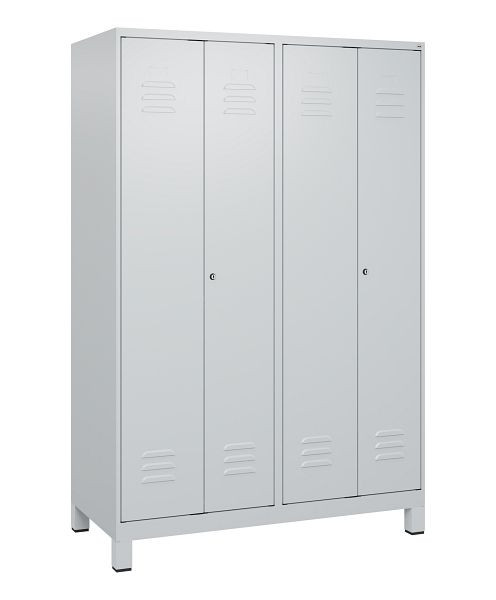 C+P luierkastje Classic PLUS SW, voeten, 4 vakken, 1800x1200x500mm, 7035/7035, cilindersloten, 0800127-40 S10024