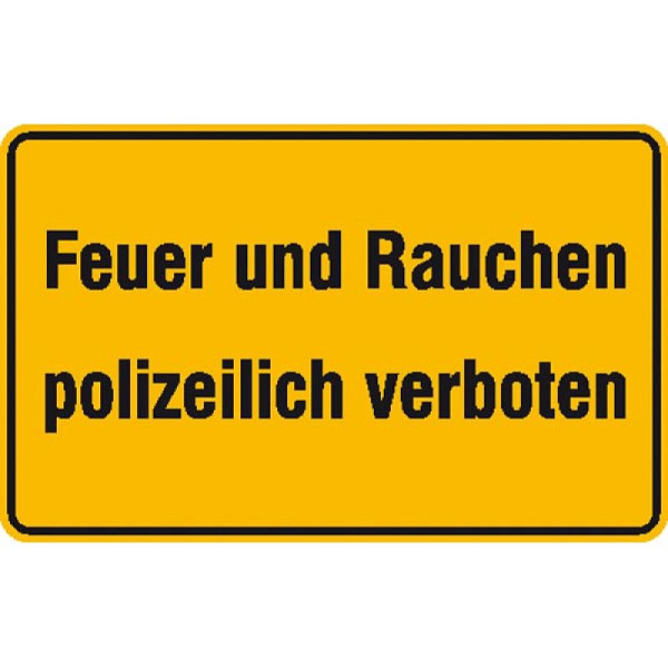 Stein HGS HGS informatiebord voor bedrijfsidentificatie, brand- en rookverbod door de politie, 11.5084