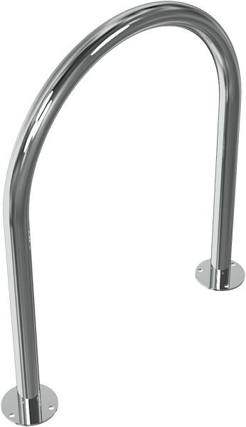 Schake roestvrijstalen beugel Ø 48 mm voor plugbevestiging, ronde beugel, totale breedte 650 mm, 449_65P