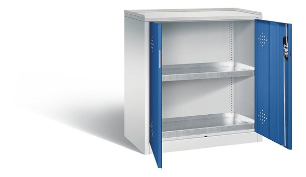 C+P klimaatkast Acurado, H1000xW930xD500mm, kleur: lichtgrijs/gentiaanblauw, verzonken handgreep, 8821-315 S10152