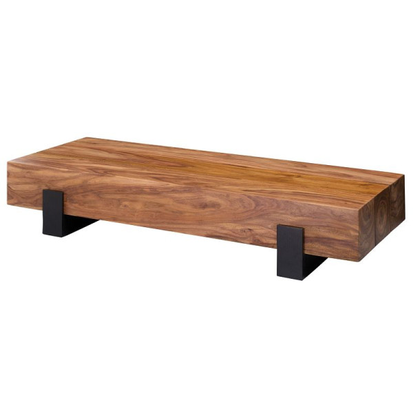 Wohnling salontafel SORON 115x22x44cm Sheesham massief hout / metaal, WL5.597