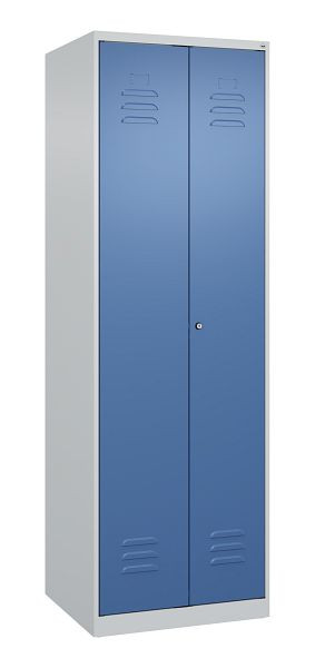 C+P multifunctionele kast Classic PLUS, C was-/garderobekast Classic PLUS, 2 vakken, 1850x600x500mm, 7035/5023, cilinderslot, 080600-20 S10018