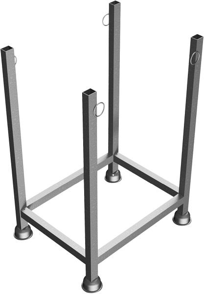 Schake stapelpallet 0,68m x 0,52m x 1,00m, verzinkt, 50142