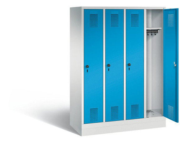 C+P schoolkluis Evolo, H1600xB1190xD500mm, kleur: lichtgrijs/lichtblauw, 480206-40 S10067