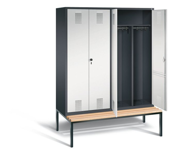 C+P zwart wit kastje Evolo, H2090xW1590xD815mm, kleur: zwartgrijs/lichtgrijs, 48052-42 S10051