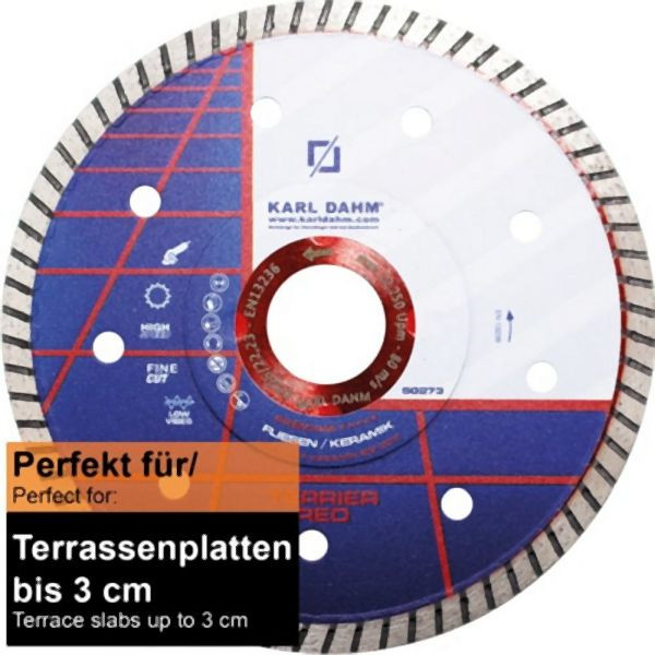 Karl Dahm diamantdoorslijpschijf Terrier-Rood Ø 230 mm, 50274