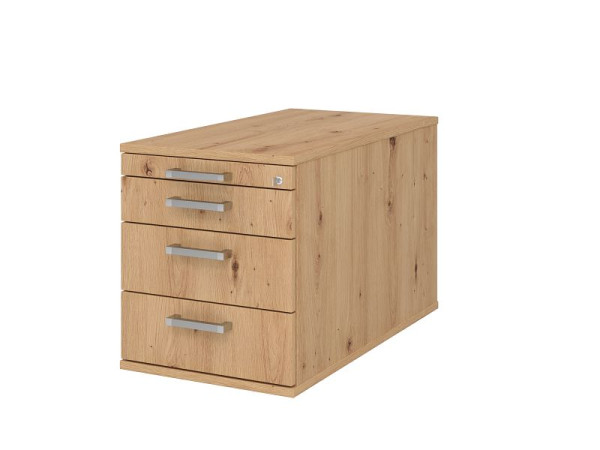 Hammerbacher rolcontainer 80cm, 3 laden, slot CE Asteiche, VTC30/R/R/CE