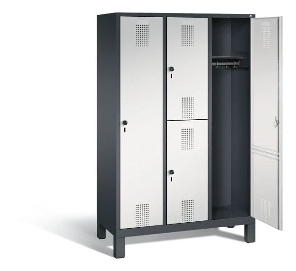 C+P cijferslot Evolo, H1850xB1200xD500mm, kleur: zwartgrijs/lichtgrijs, 48610-32 S10023