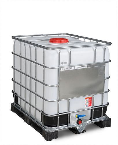 DENIOS IBC Gefahrgut-Container, PE-Palette, 1000 l, Öffnung NW225, Auslauf NW50, 266168