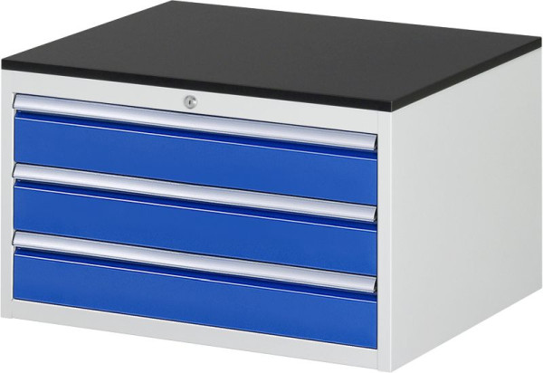 RAU ladekast serie 7000, B770xD650xH460mm, 3 x lade maat XL 3xH120mm, werkblad voorzien van melamineharscoating, dikte 19mm, 03-XL2.3A-M.11