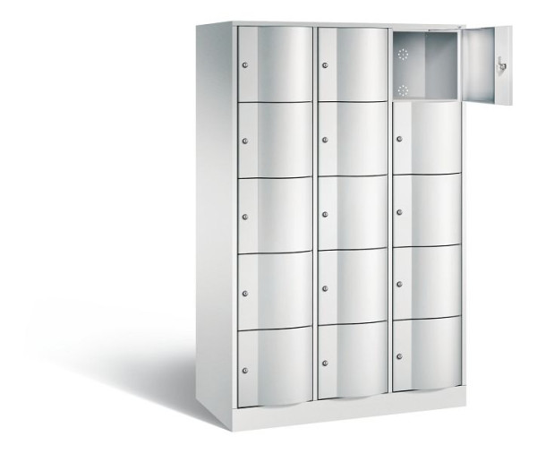C+P lockerkast Resisto, H1950xB1148xD540mm, kleur: lichtgrijs, 8570-372 S10007