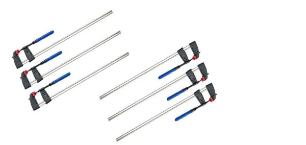 VaGo-Tools schroefklem 300 x 120 mm spanklem snelspanklem klemmen, VE: 6 stuks, 200-005x6_hv