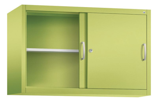 C+P opzetkast Acurado, H790xB1200xD400mm, kleur: Viridine groen / Viridine groen, beugelgreep, 2 niveaus, 2045-00 S10163
