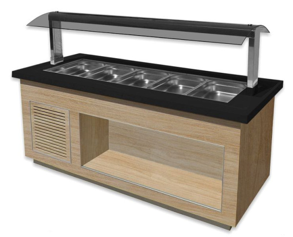 Saro saladebar voor 5x 1/1 GN, model PREMIUM LINE SB-K200 EIKEN, 366-2710