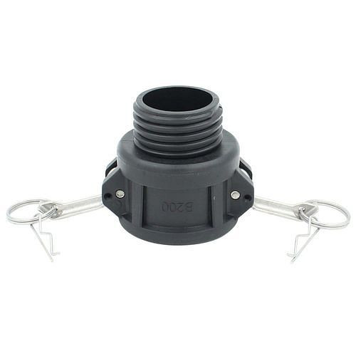 DENIOS IBC-adapter, Camlock 2 socket type B, naar grove schroefdraad S60x6 AG, verpakking: 3 stuks, 311470