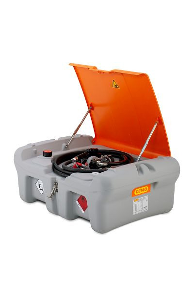 Cemo dieseltank verrijdbaar Easy 220 l pick-up met elektrische pomp 12 V, 40 l/min, AZV en scharnierend deksel, 11251