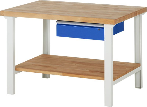 RAU werkbank serie 7000 - modulair ontwerp, 1 onderlade, 1250x840x900 mm, 03-7001A7-129B4S.11