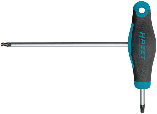 Hazet-schroevendraaier, met T-greep, Inside TORX®-profiel, T9, zeskantig blad, met kogelpunt, 829KKT-T9