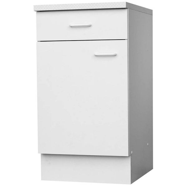Lüllmann keukenonderkast, 1 lade, 1 deur, 1 plank, 850 x 500 x 600 mm, wit, 720240