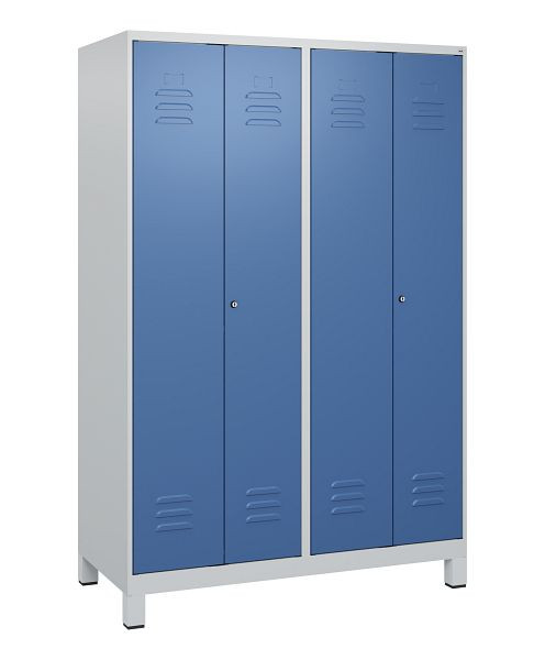 C+P luierkastje Classic PLUS SW, voeten, 4 vakken, 1800x1200x500mm, 7035/5023, cilindersloten, 0800127-40 S10020