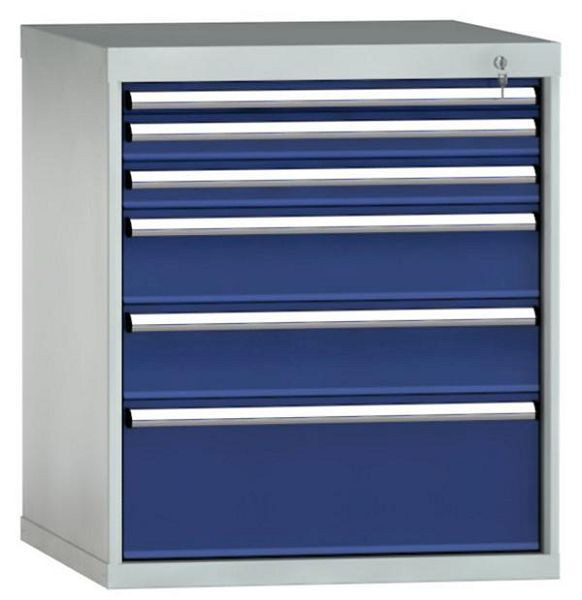 KLW ladekast 850 x 725 x 750 mm H x B x D, inbouwmaten: 750 mm, indeling: 36x36 stuks, SGB0850-06EP-001
