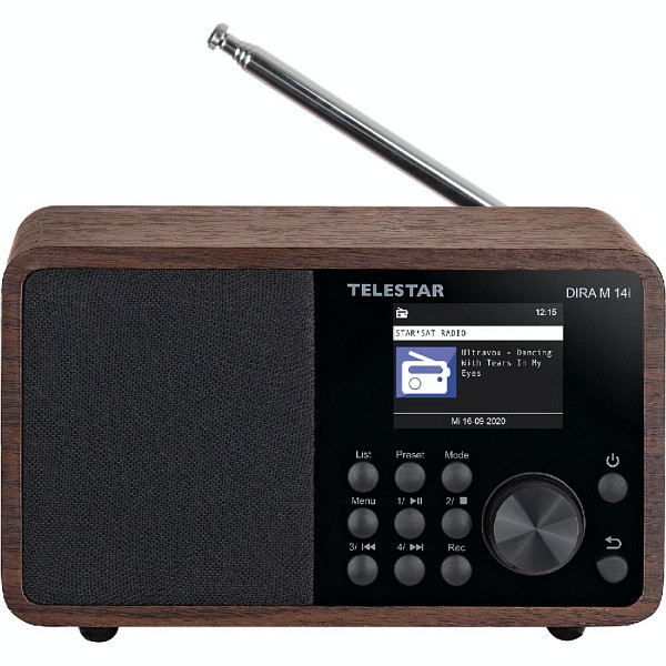 TELESTAR DIRA M 14i multifunctionele radio, met TFT LCD-kleurendisplay, USB, mediafuncties, DAB+/FM/Web, wekker, MP3, WMA, AAC, 20-100-01
