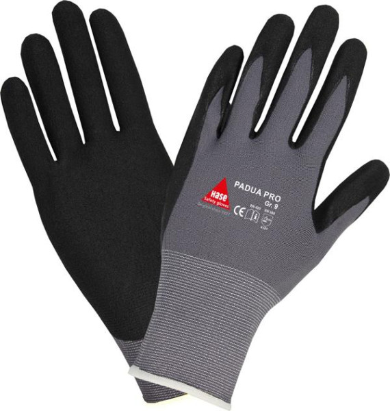 Hase Safety PADUA PRO, 5-Fg.-Sicherheitshandschuhe Nitrilschaum, Größe: 10, VE: 10 Paar, 508690-10