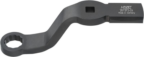 Hazet slagringsleutel, dubbele zeskant, met 2 slagvlakken, hol vierkant 12,5 mm (1/2 inch), uitwendig dubbel zeskantprofiel, 24 mm, 2872FS-24