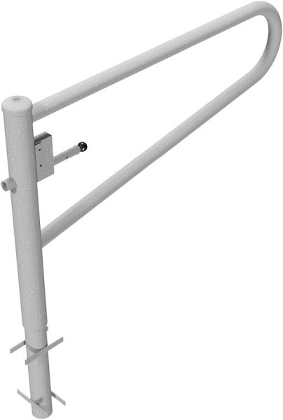 Schake draaihekboom, om in beton te plaatsen, thermisch verzinkt, totale breedte: 1500 mm, met profielcilinderslot, 413_151Z