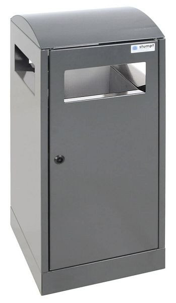 stumpf afvalscheiding A³, antracietgrijs / 7016, verzinkte binnenemmer, 40 liter, 650-040-0-2-716