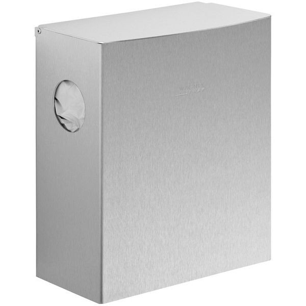 Wagner EWAR hygiëne-afvalbak 5l met plastic dispenser voor hygiënezakjes WP177, satijn afgewerkt, 727085