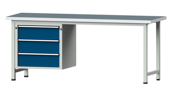 ANKE werkbanken combinatie werkbank, model 726 V, 2000 x 700 x 840 mm, RAL 7035/5010, UBP 40 mm, 410.752