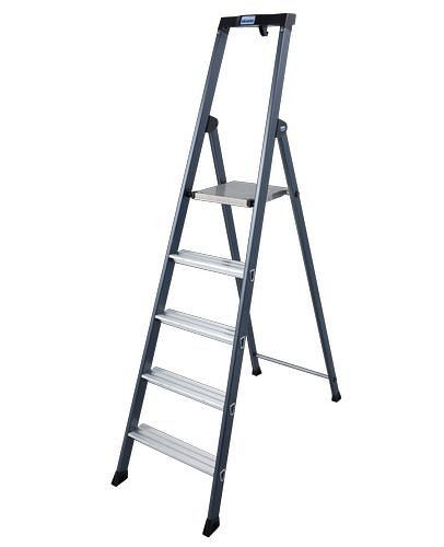Krause trap Sepro S, geanodiseerd, extreem slipvast platform, 5 treden, 257466