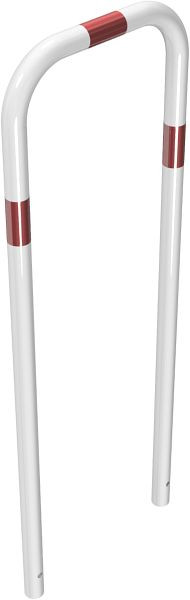 Schake buisbeugel van stalen buis Ø 48 x 2,5 mm zonder dwarsbalk voor inzetting in beton, totale breedte 500 mm, totale hoogte 1400 mm, gecoat, 448_09B