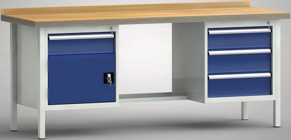 KLW professionele werkbank - 2000 x 700 x 845 mm L x D x H, WP202N-2000M45-E2072