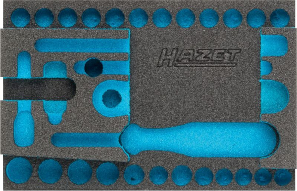 Hazet 2-componenten zachtschuiminleg, voor 854, afmetingen/lengte: 172 mm x 114 mm Organisatiesysteem maat: 1/9 (172 x 114 mm), 163-337L