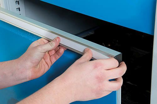 Bedrunka + Hirth labelstrips met transparant deksel, in te voegen voor R 18-24, 01.050.007-1