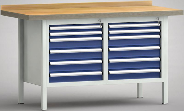 KLW standaard werkbank - 1500 x 700 x 840 mm L x D x H, WS177N-1500M40-E7029