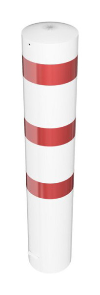 Schake stalen buispaal Ø 273 x 5 mm stationair, thermisch verzinkt / wit gecoat voor inzetting in beton, totale lengte: 1500 mm, 40271B