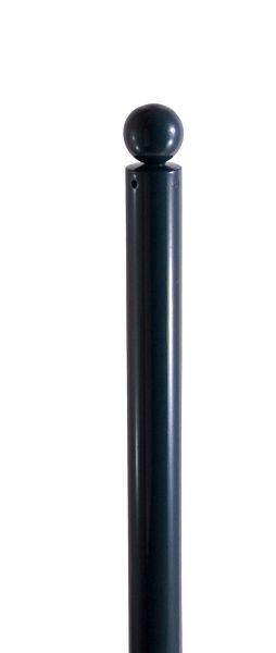Schake-barrièrestijlpaal serie 475B Ø 76 mm, stationair, voor betoninzetting met grondanker, totale lengte ca. 1300 mm, zonder slot, zonder oog, 475B
