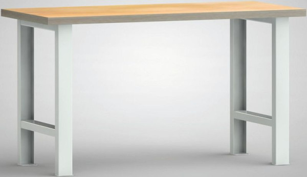 KLW standaard werkbank, 1500 x 700 x 840 mm, met beuken multiplex blad, gedemonteerd, WS500N-1500M40-X1581