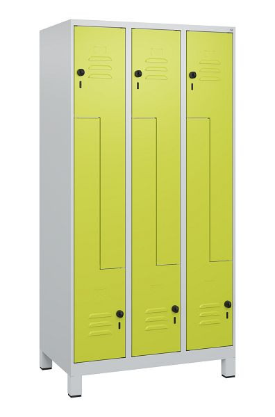 C+P Z-Spind Classic PLUS, Füße, 6 Abteile, 1800x900x500mm, 7035/0024, Drehriegel, 0800137-306 S10010