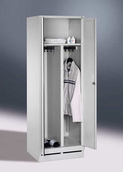 C+P zwart wit kastje Evolo, H1800xB610xD500mm, kleur: lichtgrijs, 48022-20 S10090