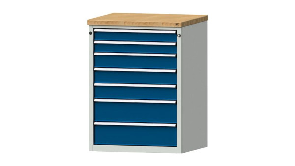 ANKE werkbanken ladekast, model 3005 V, 765 x 700 x 1020 mm, RAL 7035/5010, BMP 40 mm, 611.009