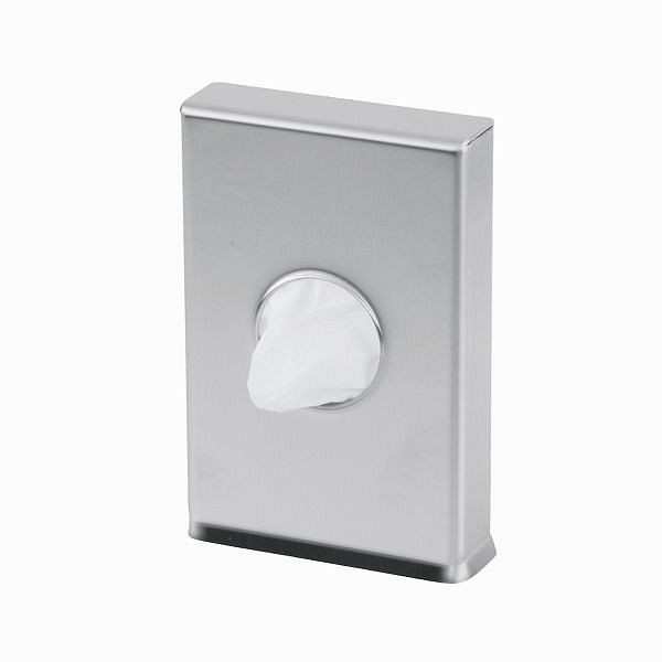 Air Wolf hygiënezakjesdispenser, Omicron II-serie, H x B x D: 140 x 93 x 24 mm, geborsteld roestvrij staal, 35-795