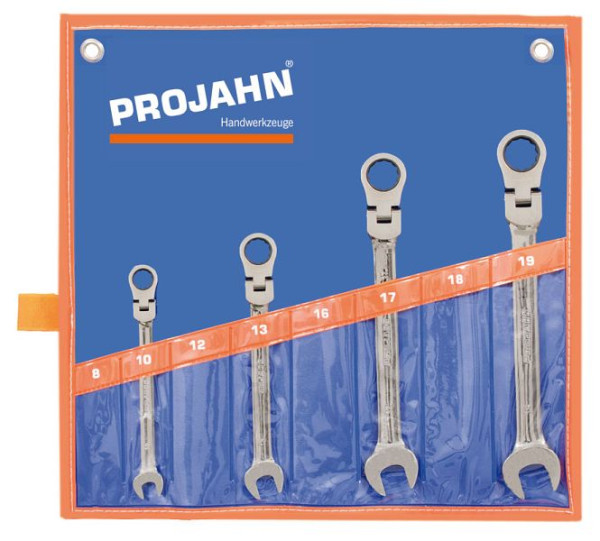 Projahn GearTech sleutelset flexibel roltasje 4 stuks, 3496
