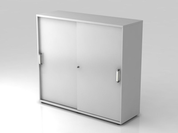 Hammerbacher schuifdeurkast 3OH 120cm chroomgreep grijs/grijs, 120x40x110 cm (BxDxH), V1753S/5/5/CE