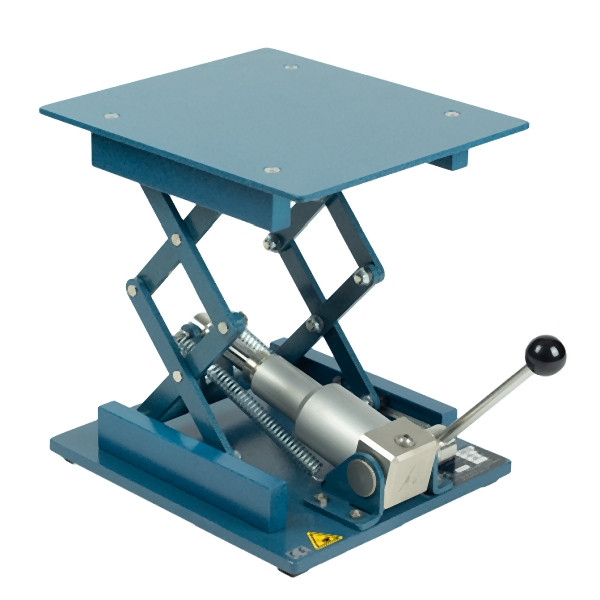 JUCHHEIM Laborhebebühne hydraulisch, 200 x 230 mm, pulverbeschichtet, mit Absenk- und Hebesicherung, 02297/A-2
