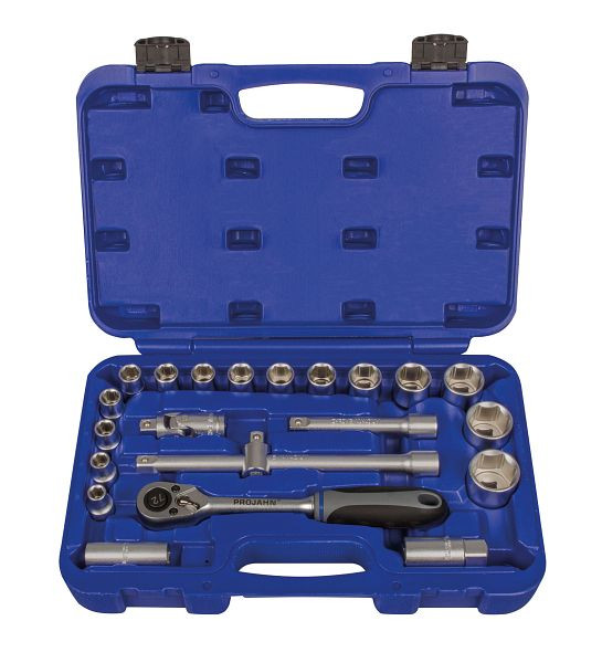 Projahn 1/2" Proficraft dopsleutelset 21 delig fijnvertande ratel 72Z, 8662